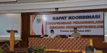 Sekda Buka Rakor Kesiapsiagaan Penanggulangan Bencana Hidrometeorologi
