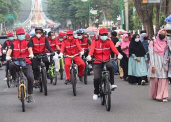 DPD PDIP Gowes Bareng