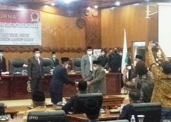 Safrial- Amir Sakib Tak Hadir, Sertijab Bupati – Wakil Bupati Tanjabbar 2021-2024 Berjalan Mulus