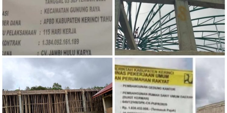 Empat Proyek Di Kerinci Di Duga Belum Selesai Pekerjaan,Dana Sudah Cair 100 Persen