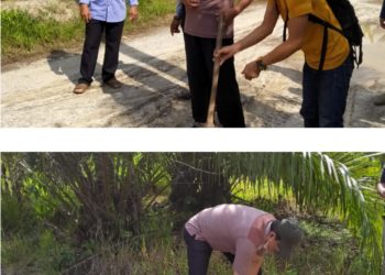 Bupati UAS Turun Langsung Perbaiki Jalan Di Desa Pulai Pinang