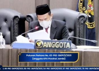 Tidak Terbukti Berpihak, Komisioner KPU Jambi  M.Sanusi Hanya Diberi Peringatan Keras
