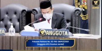 Tidak Terbukti Berpihak, Komisioner KPU Jambi  M.Sanusi Hanya Diberi Peringatan Keras