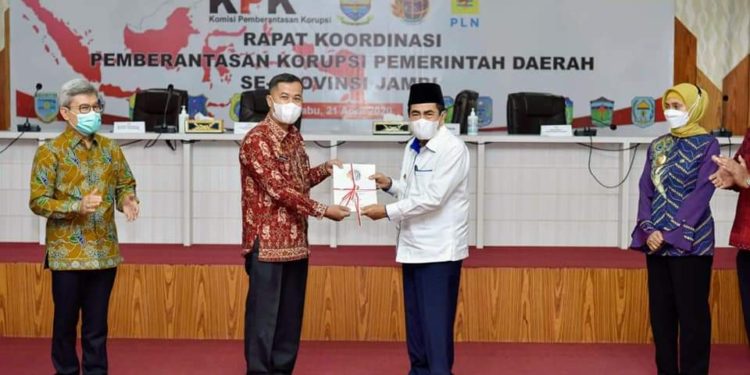 Wali Kota AJB Hadiri Rakor Pencegahan Korupsi  Se-Provinsi Jambi