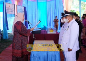 Masnah Albusyro Peresmian Desa Persiapan dan Pelantikan Pejabat Kepala Desa Persiapan Kasang Tanjung Nangko dan Kasang Kebon