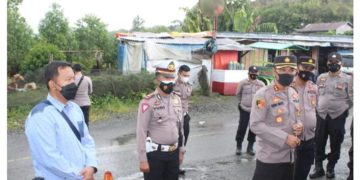 Kapolres Kerinci Tinjau Pos Penyekatan Mudik Lebaran di Perbatasan Kerinci-Sumbar