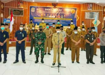 Bupati Adirozal Pimpin Deklarasi Bersama Pencegahan Penyebaran Covid-19 Di Kerinci