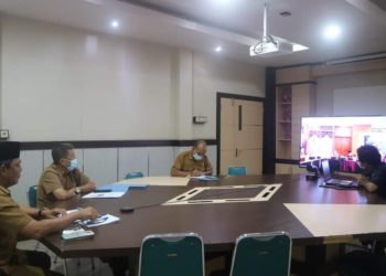 Rapat Virtual Dengan Pemprov Jambi Tentang Pemanfaatan Lahan Eks. MTQ,   Wabup Hairan:  Kita Akan Membuka Gerai UMKM