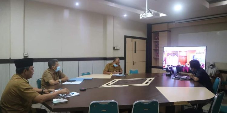 Rapat Virtual Dengan Pemprov Jambi Tentang Pemanfaatan Lahan Eks. MTQ, Wabup Hairan: Kita Akan Membuka Gerai UMKM