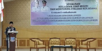 Bupati UAS Buka Sosialisasi Kerjasama Luar Negeri dan Monitoring Evaluasi Kerjasama