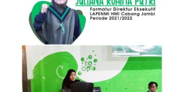 Juliana Rohima Putri Nahkodai Lembaga Pendidikan Mahasiswa Islam (LAPENMI) HMI Cabang Jambi