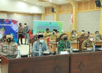 Bupati Anwar Sadat Hadiri Verifikasi Lapangan Hybrid KLA Tanjabbarat Secara Virtual