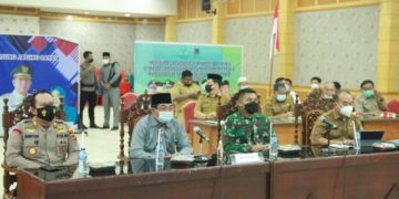 Bupati Anwar Sadat Hadiri Verifikasi Lapangan Hybrid KLA Tanjabbarat Secara Virtual