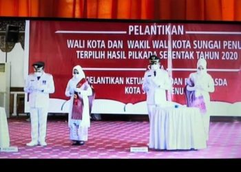 Resmi, Pj Gubernur Jambi Lantik Ahmadi-Antos Walikota-Wawako Sungai Penuh