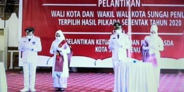 Resmi, Pj Gubernur Jambi Lantik Ahmadi-Antos Walikota-Wawako Sungai Penuh