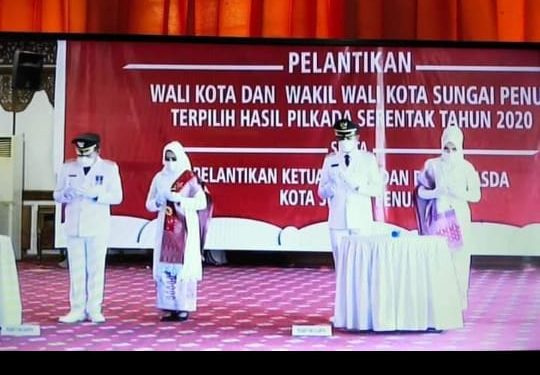 Resmi, Pj Gubernur Jambi Lantik Ahmadi-Antos Walikota-Wawako Sungai Penuh