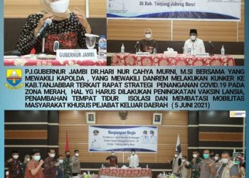 Pj.Gubernur Siapkan Rencana Strategis Penanganan Covid-19 di Tanjab Barat