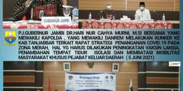 Pj.Gubernur Siapkan Rencana Strategis Penanganan Covid-19 di Tanjab Barat