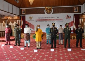 Pj. Gubernur Jambi Ikuti Upacara Peringatan Hari Lahir Pancasila Secara Virtual