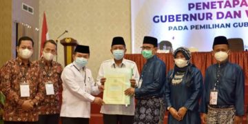 Pj.Gubernur Hadiri Rapat Pleno Penetapan Calon Terpilih Pilgub Jambi