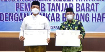 Bupati UAS Lakukan Penandatanganan Kesepakatan Bersama Dengan Pemkab Batanghari