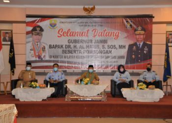 Gubernur Jambi H.Alharis Kunjungi Kanwil Kemenkumham Jambi