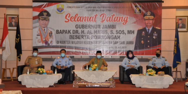 Gubernur Jambi H.Alharis Kunjungi Kanwil Kemenkumham Jambi