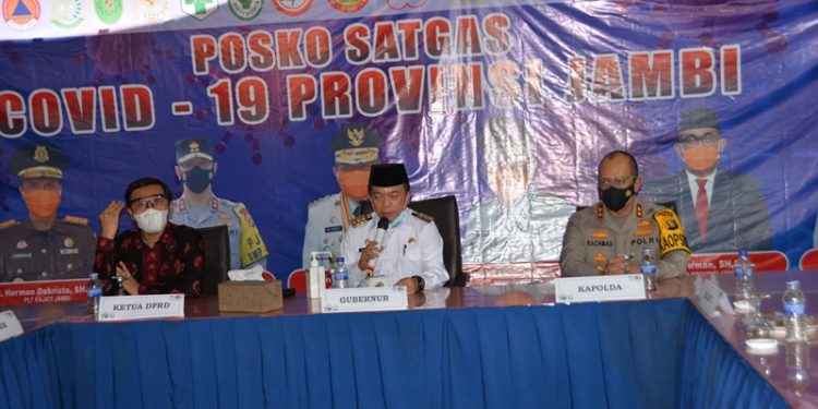 Gubernur Jambi H.Alharis Gerak Cepat Evaluasi Tim Atasi Covid-19 Serta Persiapkan Dana 500 Miliar