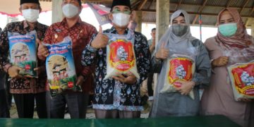 Bupati dan Wabup Panen Raya Padi dan Launching Beras Lokal di Desa Rawa Medang