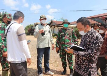 Wabup Dan Dandim Tinjau Lokasi TMMD di Kecamatan Muara Papalik