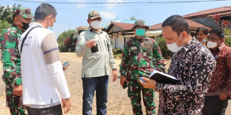 Wabup Dan Dandim Tinjau Lokasi TMMD di Kecamatan Muara Papalik