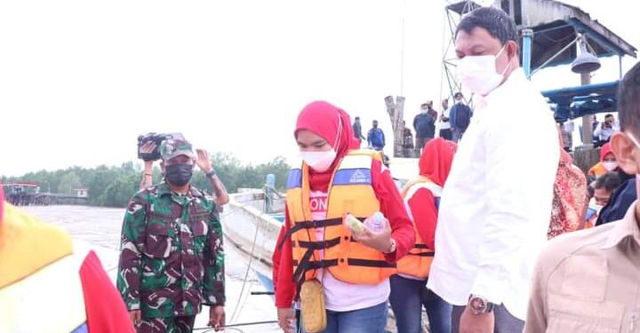 Wabup Hairan Hadiri Sekaligus Meresmikan Peluncuran Kapal Vaksinasi Program Pelampung Polri
