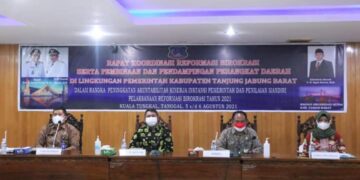 Wabup Tanjab Barat Pimpin Rapat Koordinasi Reformasi Birokrasi di Lingkungan Pemkab Tanjung Jabung Barat Tahun 2021