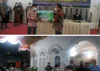 Tetap Menerapkan Prokes, Wako Ahmadi Sambut Kunjungan Perdana Gubernur Alharis ke Sakti Alam Kerinci