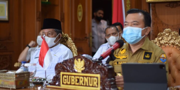 Gubernur Al Haris Siapkan Rencana Strategis Tindak Lanjuti Penetapan PPKM Level IV di Merangin