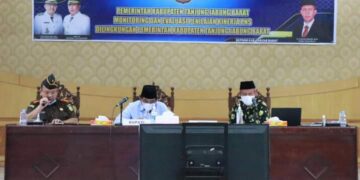 Bupati UAS Hadiri kegiatan Monitoring dan Evaluasi Penilaian Kinerja ASN di Lingkungan Pemkab Tanjab Barat