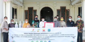 Pemkab Tanjab Barat Menerima Bantuan Penanggulangan Covid-19 dari SKK Migas – Petrochina