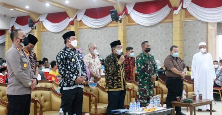 Bupati UAS Ikuti Kunjungan Kerja Panglima TNI Dan Kapolri di Provinsi Jambi Secara Virtual