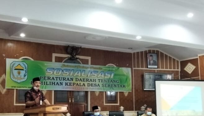 Sekda Asraf Buka Sosialisasi Tentang Pemilihan Kepala Desa Serentak