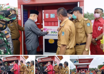 Bupati Kerinci Resmikan Pertashop Bumdes Koto Agung