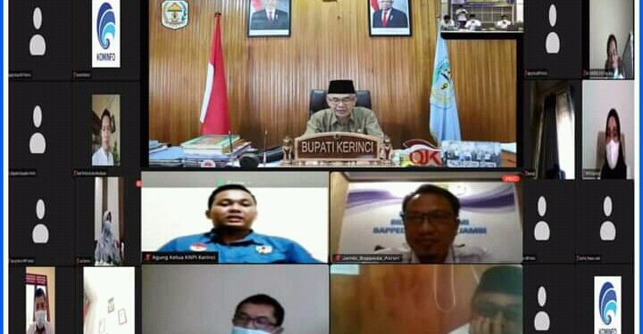 Pemkab Kerinci Mengelar Musrenbang Rancangan RKPD Kabupaten Kerinci Tahun 2022 melalui Video Conference