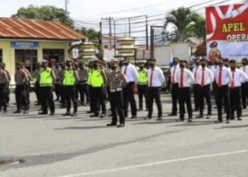 Bupati Kerinci Adirozal Pimpin Apel Gelar Pasukan Operasi Ketupat 2021