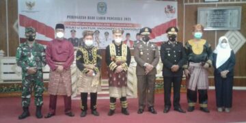 Bupati Kerinci Hadiri Upacara Hari Lahir Pancasila 2021 Secara Virtual