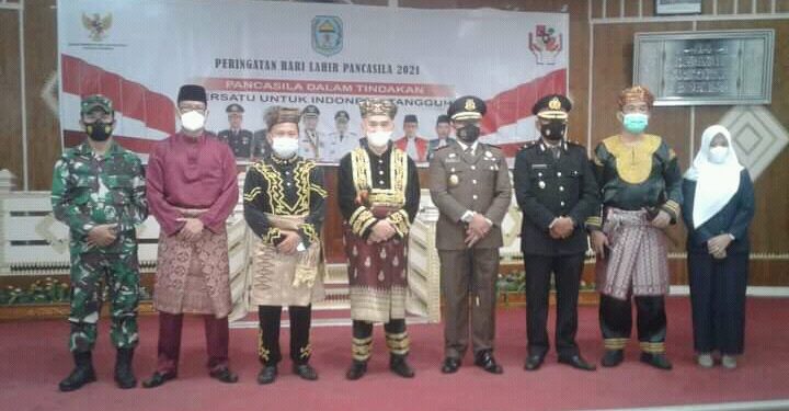 Bupati Kerinci Hadiri Upacara Hari Lahir Pancasila 2021 Secara Virtual