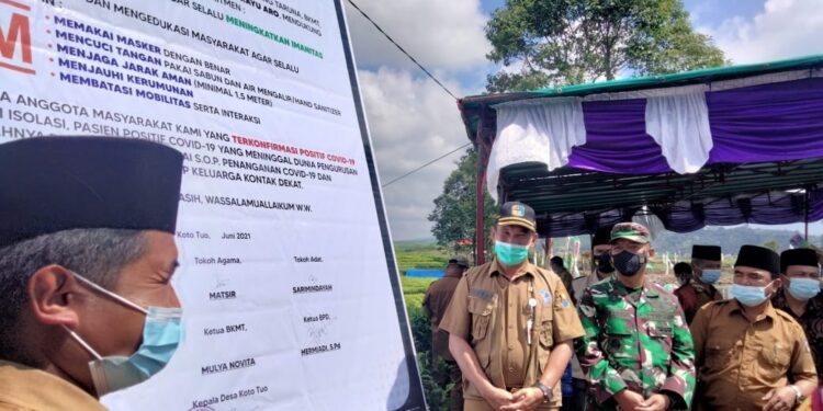 Sekda Asraf bersama Forkopimda Hadiri Deklarasi Bersama Penanganan Covid-19 di Desa Koto Tuo Kayu Aro