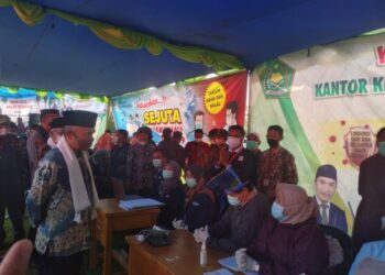 Bupati dan Unsur Forkopimda Hadiri Kegiatan Vaksinasi Massal Tahap II di Sebukar
