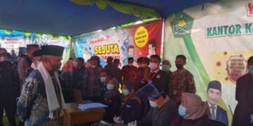 Bupati dan Unsur Forkopimda Hadiri Kegiatan Vaksinasi Massal Tahap II di Sebukar