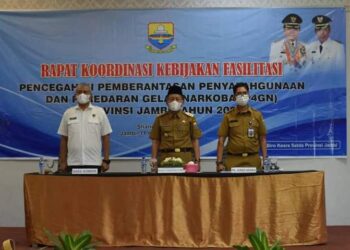 Buka Rapat Koordinasi Kebijakan Fasilitasi P4GN, Abdullah Sani: Insya Allah Jambi akan BERSINAR “Bersih dari Narkoba”