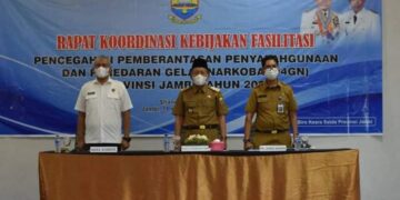 Buka Rapat Koordinasi Kebijakan Fasilitasi P4GN, Abdullah Sani: Insya Allah Jambi akan BERSINAR “Bersih dari Narkoba”