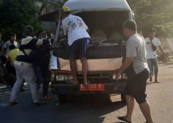 Bus Rombongan Persikota Sungai Penuh Kecelakaan di Bangko